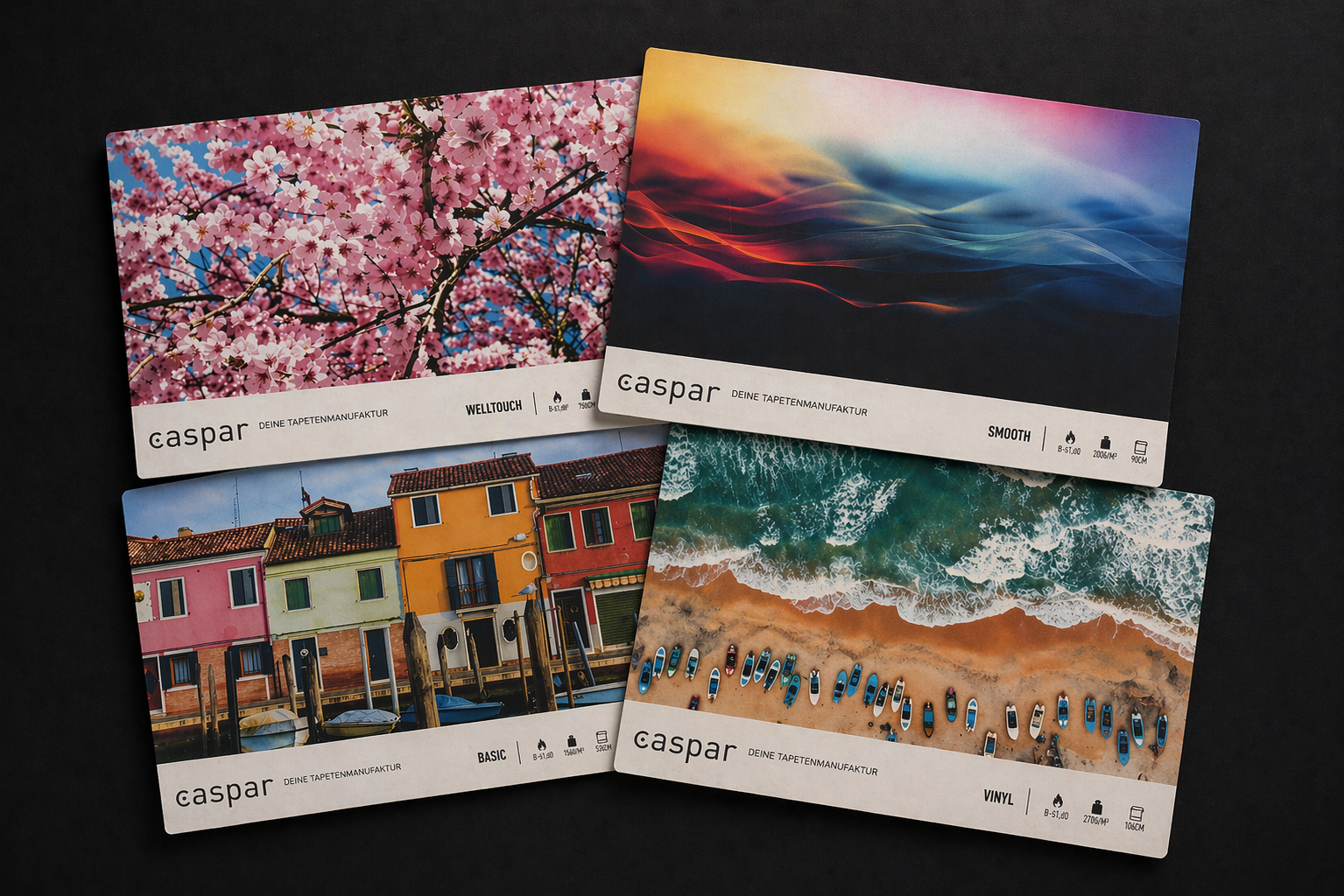 Caspar Manufaktur Materialmuster-Set kostenlos anfordern